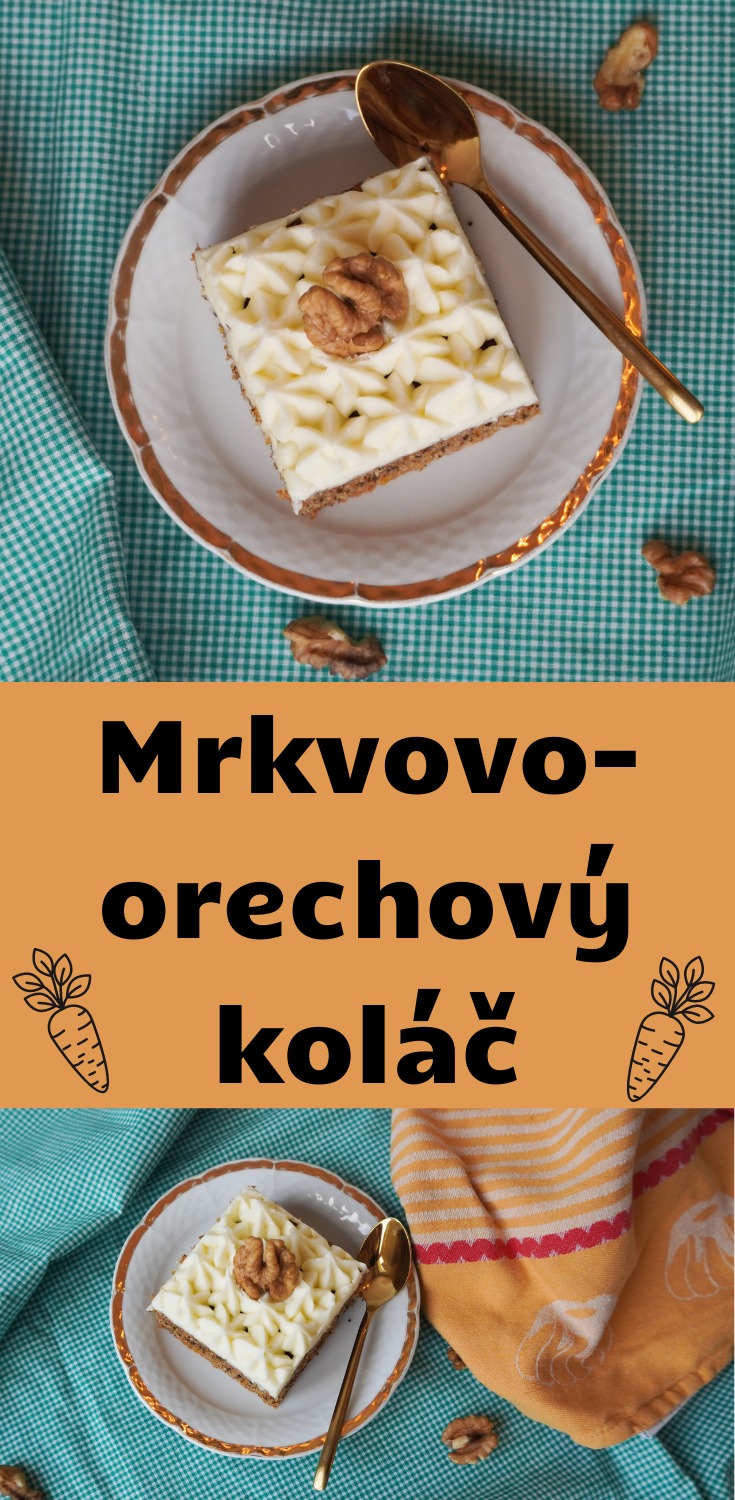 Mrkvovo-orechový koláč so smotenovým krémom